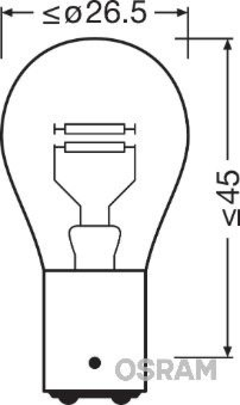 OSRAM 7528-02B Glühbirnen Blinkerlampe 12V 21/5W