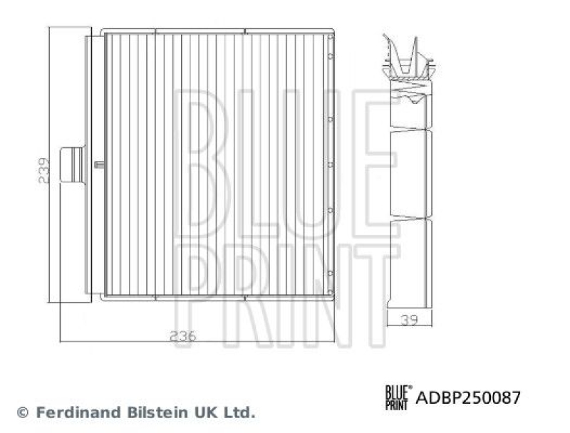 BLUE PRINT ADBP250087 Innenraumfilter für Renault