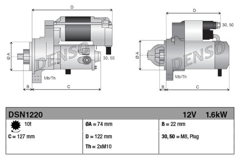 DENSO DSN1220 Starter