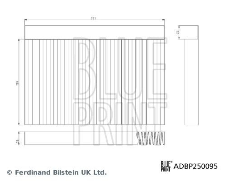 BLUE PRINT ADBP250095 Innenraumfilter für MG