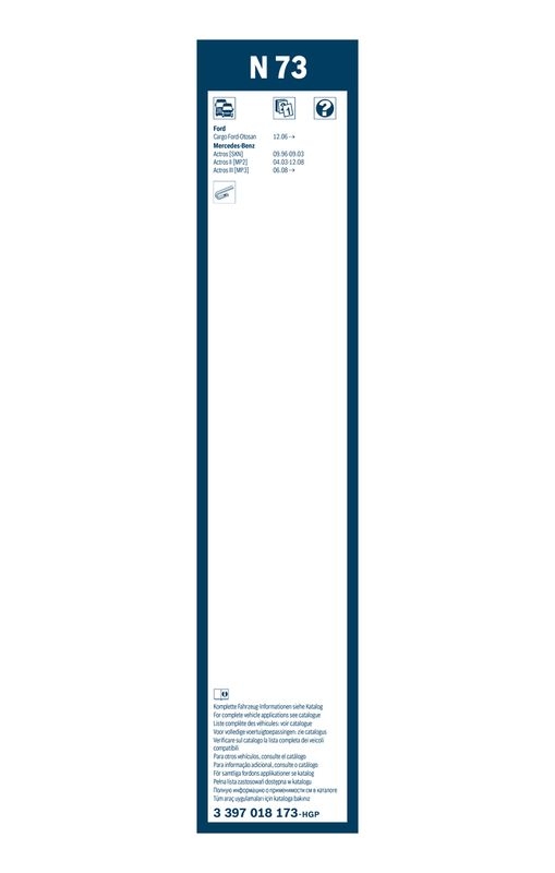 B-Ware BOSCH 3 397 018 173 Wischblatt N73 Twin Scheibenwischer 700 mm vorne