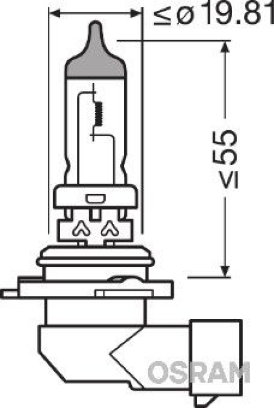 OSRAM 9006 Glühbirne HB4 12V 51W