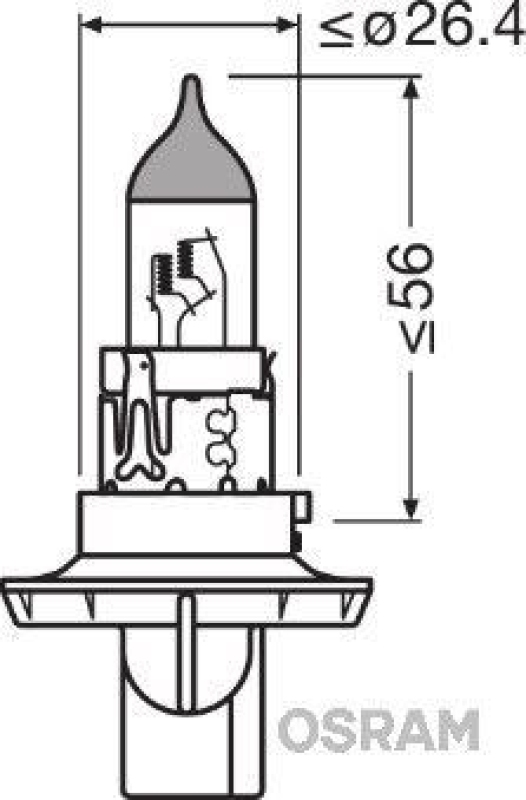 OSRAM 9008 Glühbirne H13 12V 65/55W