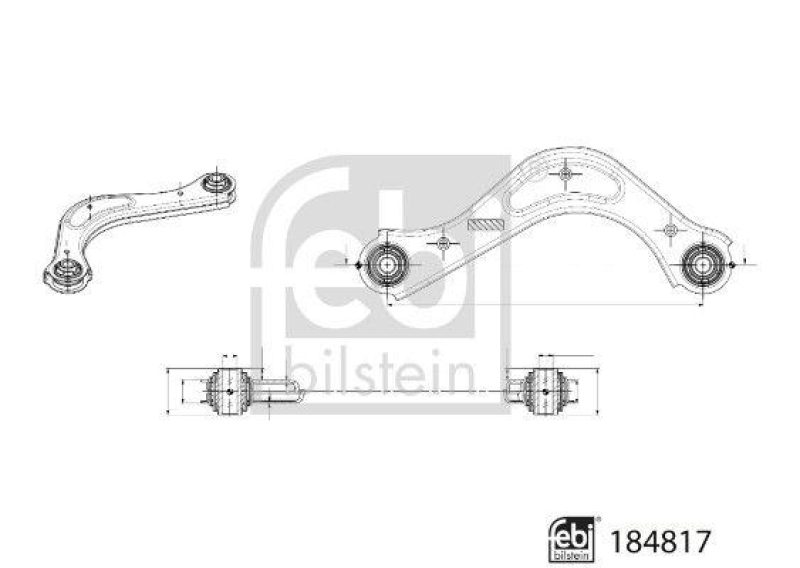 FEBI BILSTEIN 184817 Querlenker mit Gummilagern für HYUNDAI