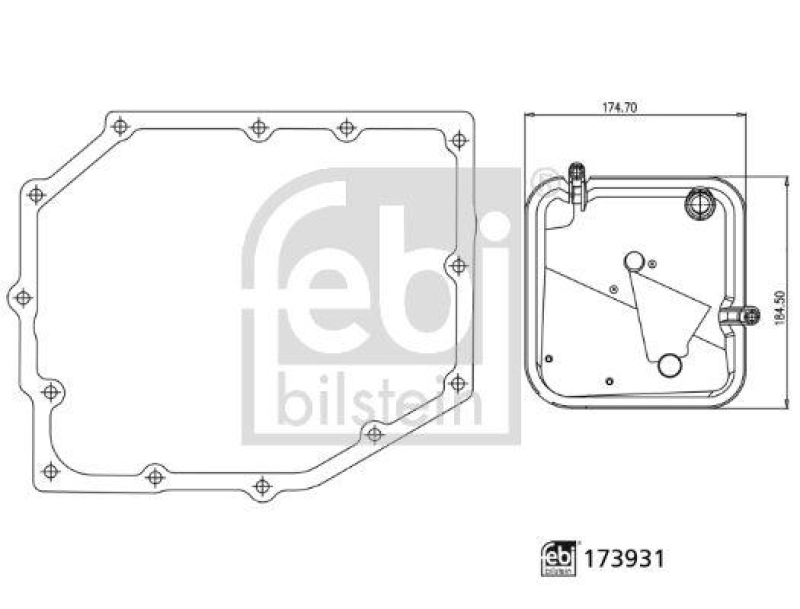 FEBI BILSTEIN 173931 Getriebeölfiltersatz für Automatikgetriebe für Chrysler