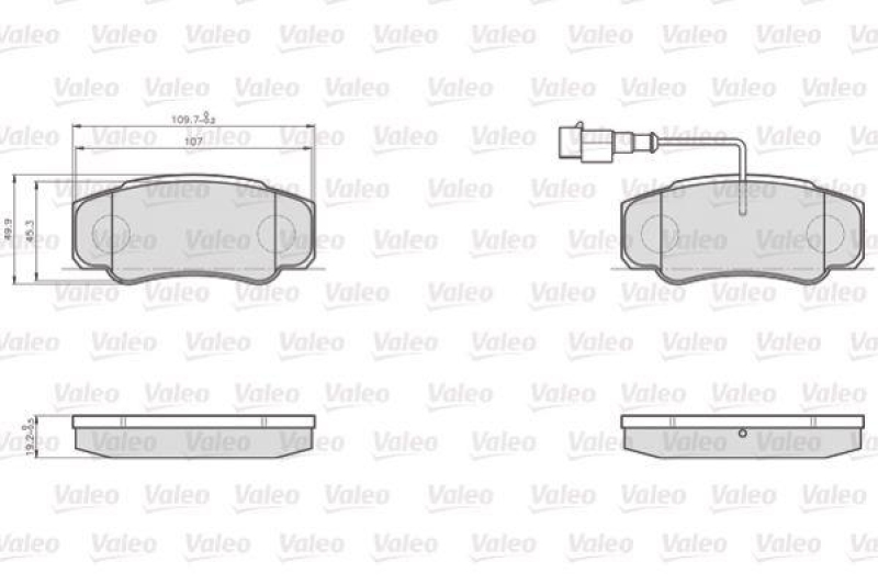 VALEO 872921 LCV Bremsbelagsatz