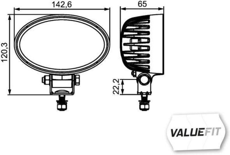 HELLA 1GA 357 001-011 AScheinwerfer O1200 LED