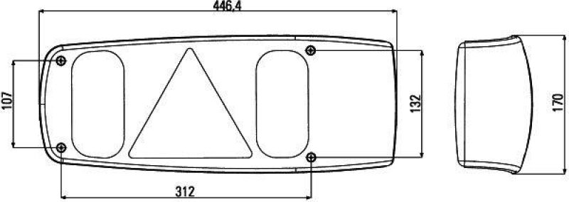 HELLA 2VA 007 502-021 Heckleuchte Caraluna I Halogen