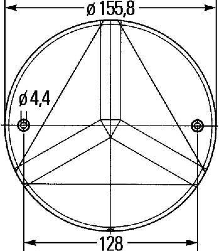 HELLA 8RA 343 220-017 Rückstrahler rund