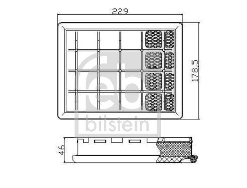 FEBI BILSTEIN 174013 Filter für Kurbelgehäuseentlüftung für Scania