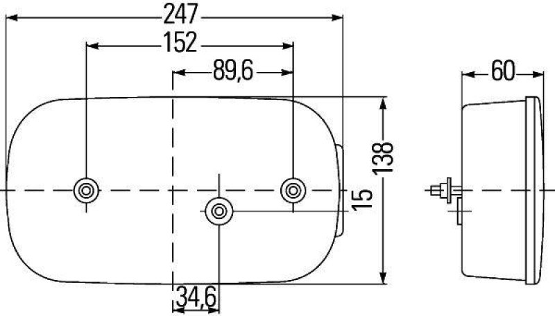 HELLA 2VA 998 232-251 Heckleuchte Halogen