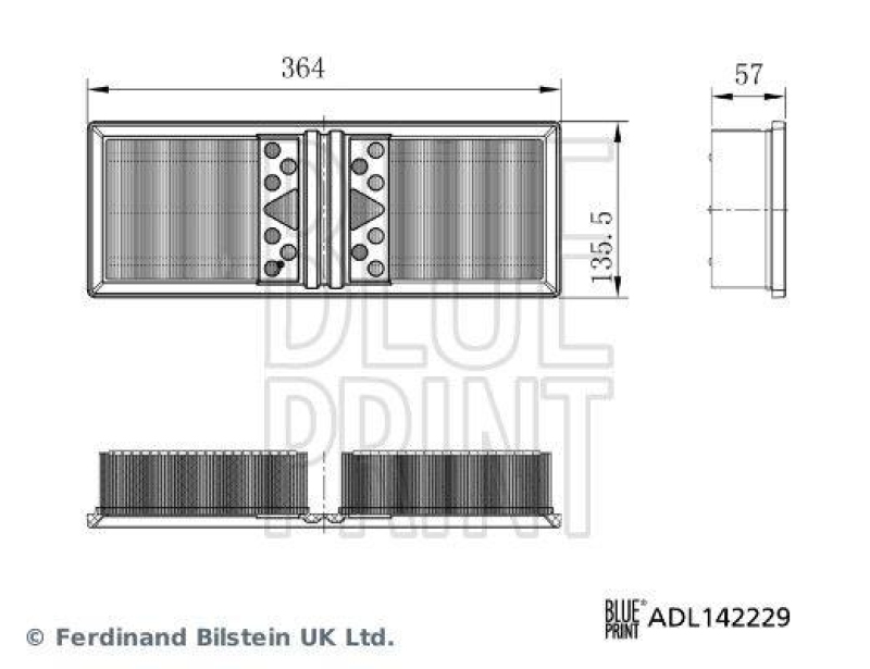 BLUE PRINT ADL142229 Luftfilter für Alfa Romeo