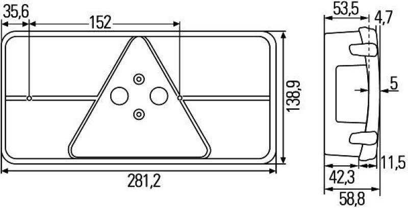 HELLA 2VB 341 032-121 Heckleuchte Halogen