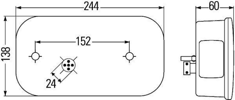 HELLA 2VB 998 232-011 Heckleuchte Halogen