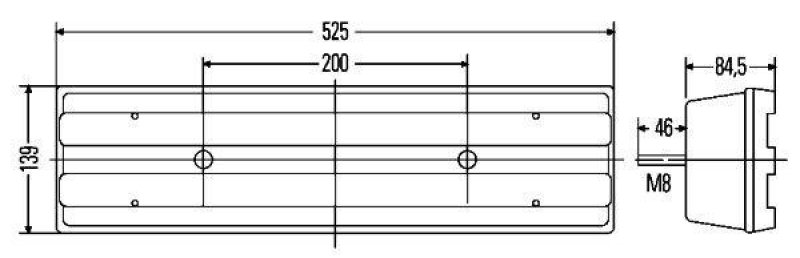 HELLA 2VD 007 500-221 Heckleuchte Halogen