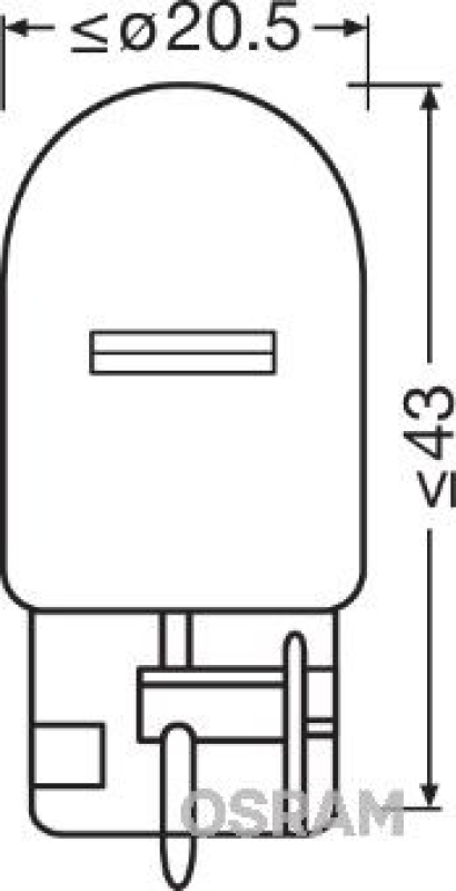 OSRAM 7505-02B Glühlampe W 21W 12V Doppelblister