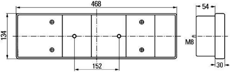 HELLA 2VD 008 204-251 Heckleuchte Halogen