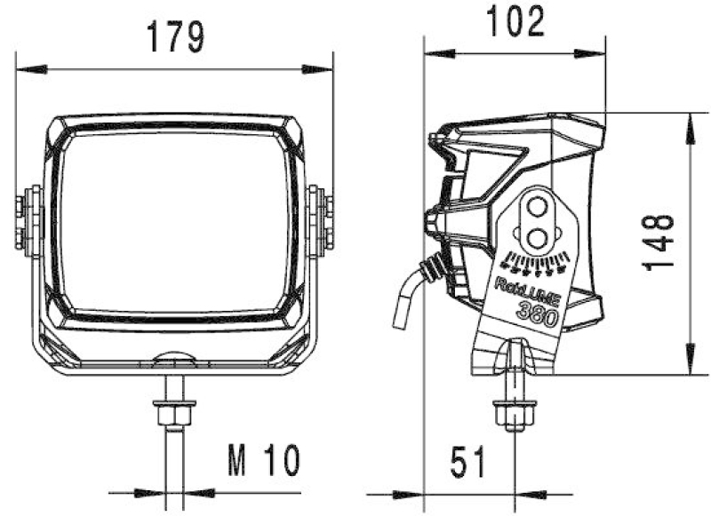 HELLA 1GA 996 197-001 AScheinwerfer RokLUME 380N LED