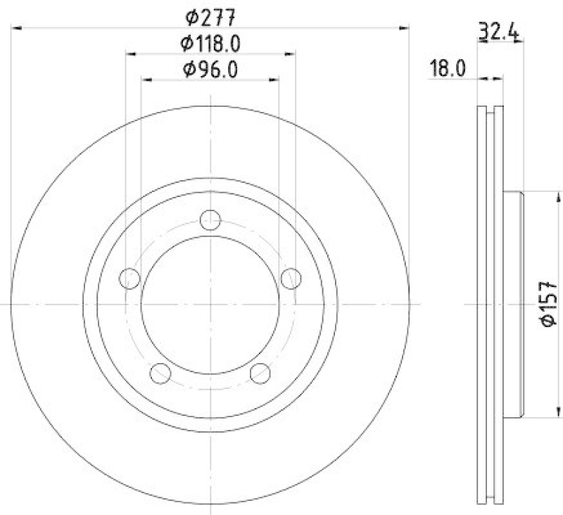 HELLA 8DD 355 108-681 Bremsscheibe 54142