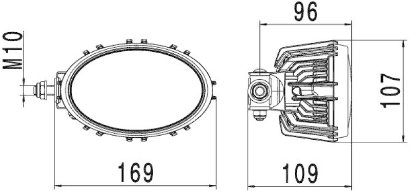 HELLA 1GA 996 661-031 AScheinwerfer Oval 100 LED