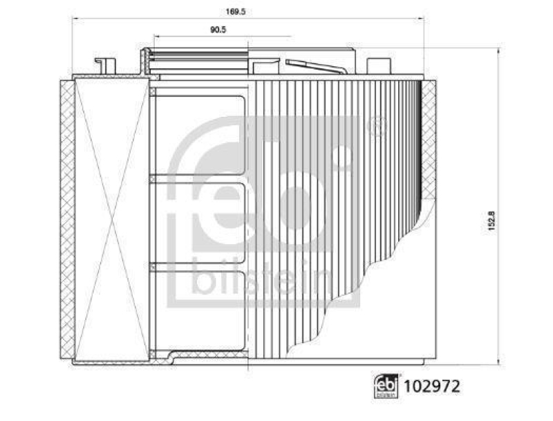 FEBI BILSTEIN 102972 Luftfilter für VW-Audi