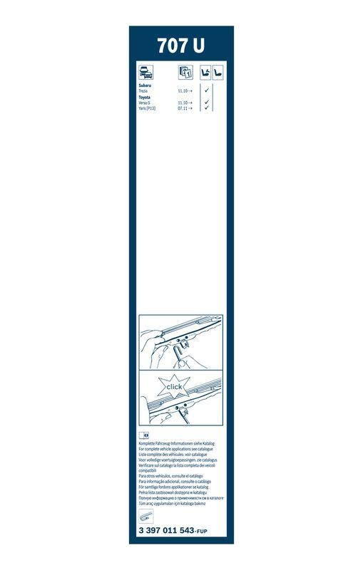 B-Ware BOSCH 3 397 011 543 Wischblatt 707U Twin Scheibenwischer 700 mm vorne