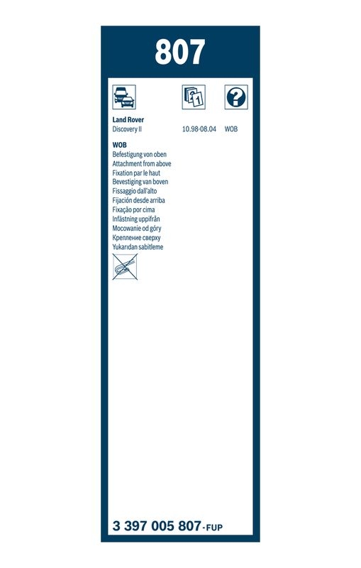 BOSCH 3 397 005 807 Wischblatt 807 Twin Scheibenwischer 530/530 mm vorne