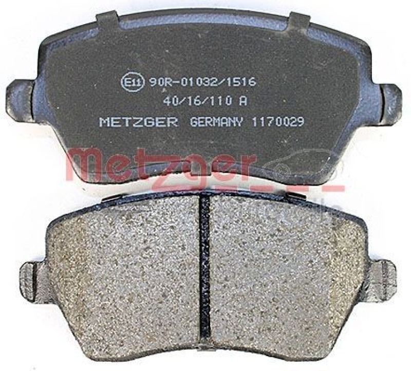 METZGER 1170029 Bremsbelagsatz, Scheibenbremse WVA 23 973