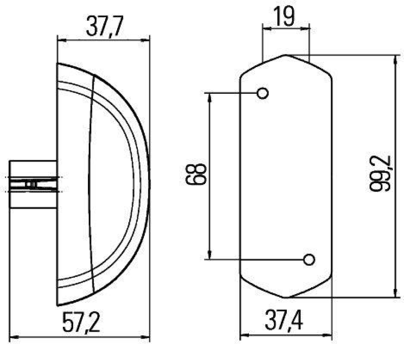 HELLA 2XS 205 020-001 Umrissleuchte LED 12 V