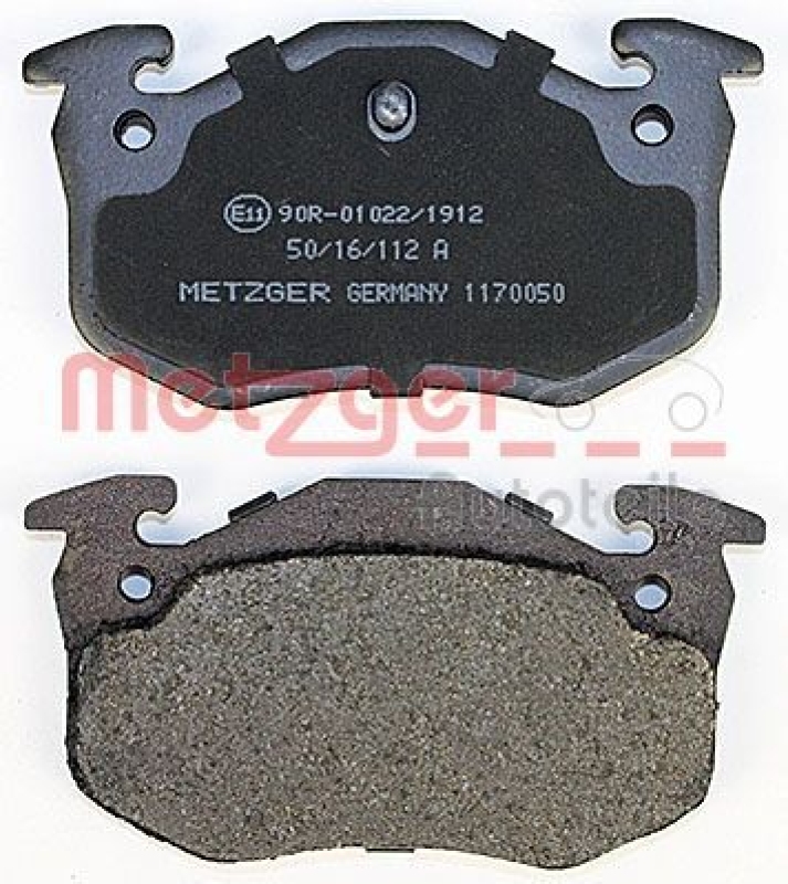 METZGER 1170050 Bremsbelagsatz, Scheibenbremse WVA 20 790