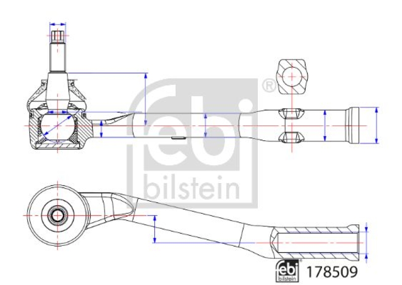 FEBI BILSTEIN 178509 Spurstangenendstück mit Sicherungsmutter für CITROEN