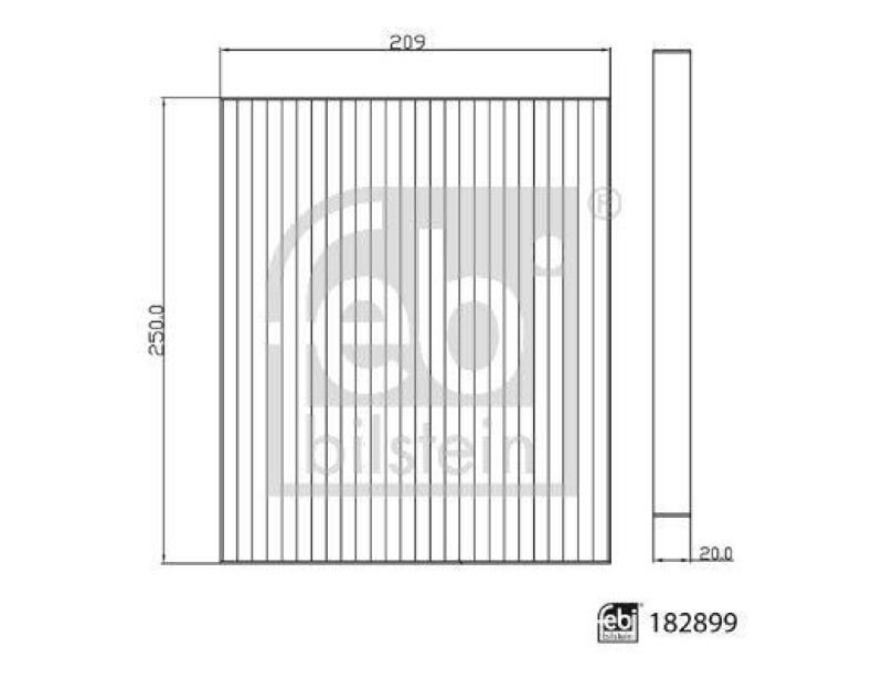 FEBI BILSTEIN 182899 Innenraumfilter für Chrysler