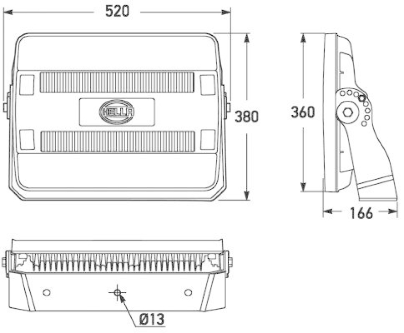 HELLA 1GJ 011 872-501 AScheinwerfer FLOOD LAMP CR MD