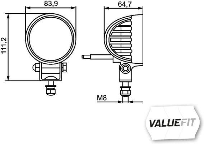 HELLA 1G0 357 000-001 Arbeitsscheinwerfer