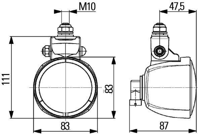 HELLA 1G0 996 276-187 Arbeitsscheinwerfer H9