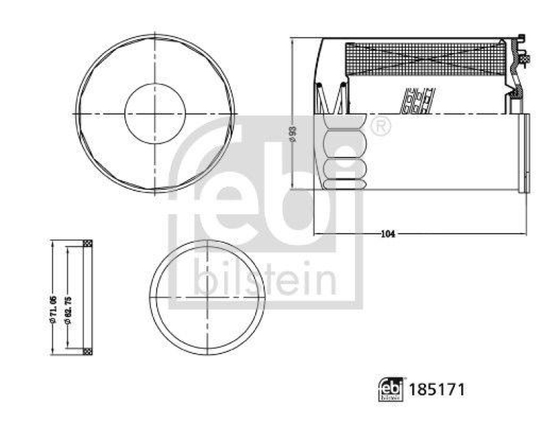 FEBI BILSTEIN 185171 Kühlmittelfilter für Volvo