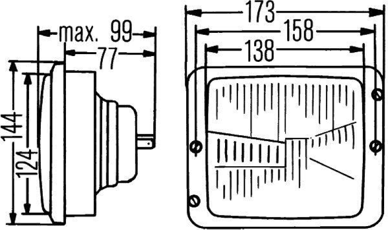 HELLA 1AA 004 109-001 Heckscheinwerfer Halogen