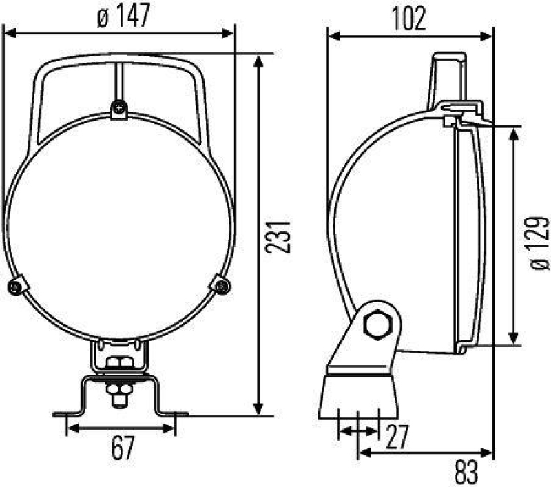 HELLA 1G3 996 001-301 Arbeitsscheinwerfer H3