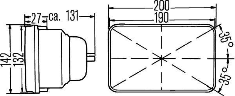 HELLA 1AE 003 427-021 Scheinwerfereinsatz Hauptscheinwerfer