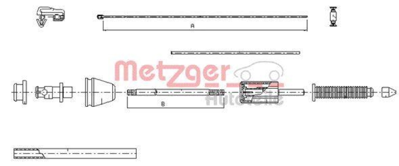 METZGER 10.0383 Gaszug für RENAULT