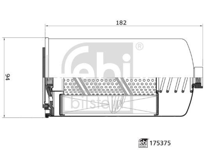 FEBI BILSTEIN 175375 Kraftstofffilter für New Holland