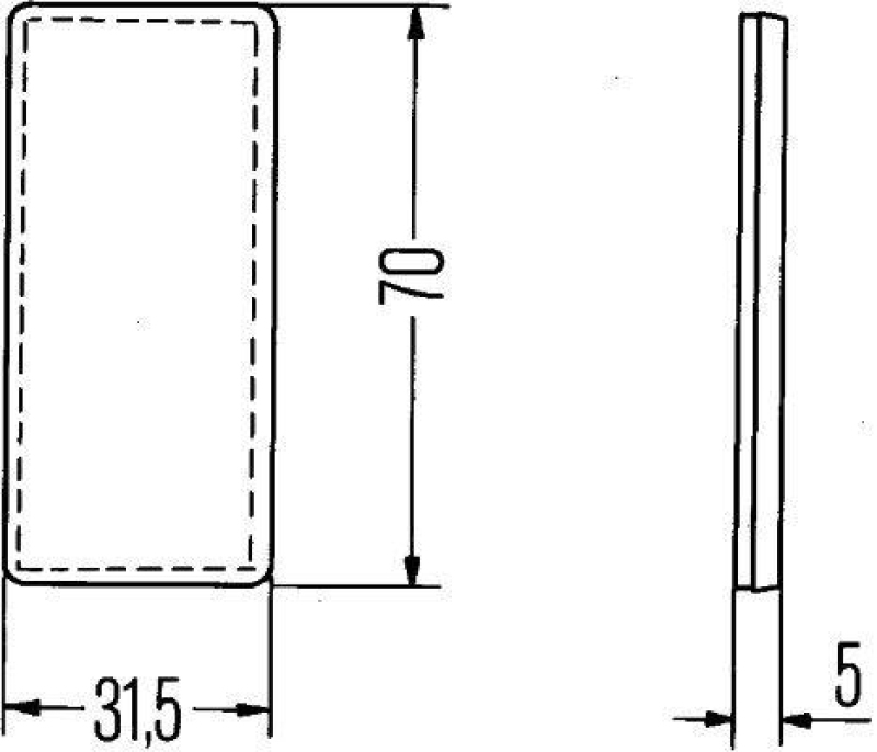 HELLA 8RA 004 412-021 Rückstrahler