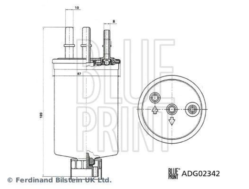 BLUE PRINT ADG02342 Kraftstofffilter für Ford Pkw