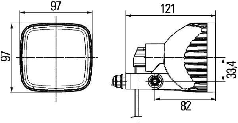 HELLA 1GA 996 179-021 Arbeitsscheinwerfer P21W