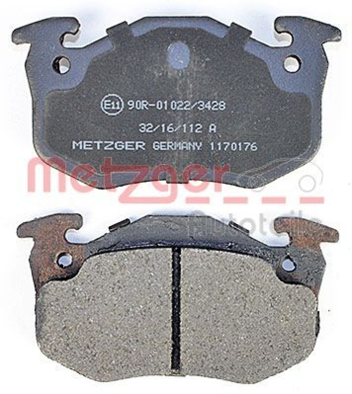 METZGER 1170176 Bremsbelagsatz, Scheibenbremse WVA 21 096