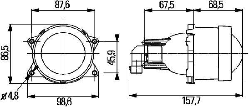 HELLA 1KL998570-021 Hauptscheinwerfer für rechts und links