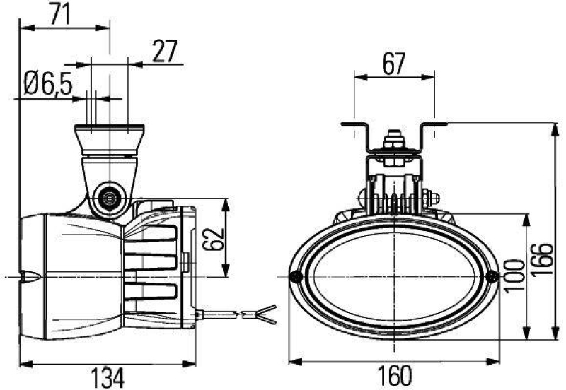 HELLA 1GA 996 461-261 AScheinwerfer Oval 100 Xenon