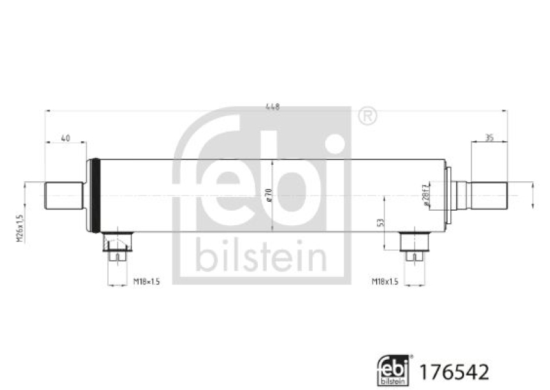 FEBI BILSTEIN 176542 Arbeitszylinder für Lenkung für Scania