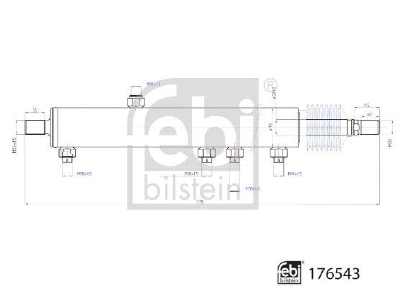 FEBI BILSTEIN 176543 Arbeitszylinder für Lenkung für Volvo