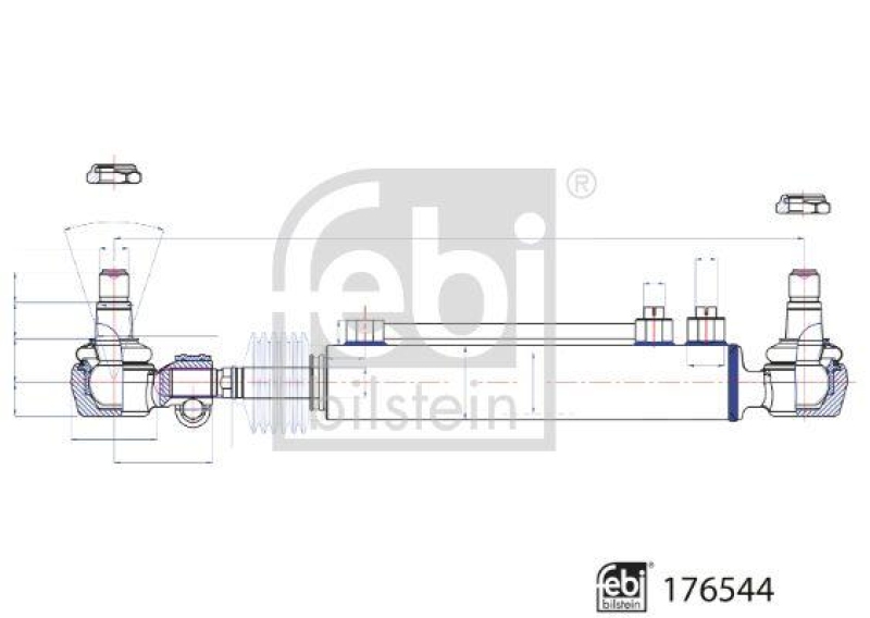 FEBI BILSTEIN 176544 Arbeitszylinder für Lenkung für M A N